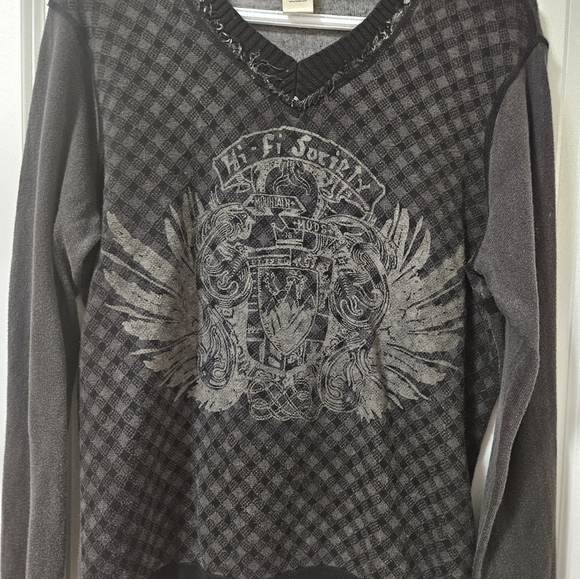 Diesel 100 cotton black hi fi society m sweater lots of details - Picture 8 of 9